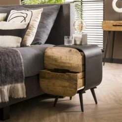 Nachtkastje Industrieel Jenna Mangohout 2 Lades 35x40x60 Cm Mangohout 7 Nachtkastje Industrieel Jenna Mangohout 2 Lades 35x40x60 Cm Mangohout -Knusse Nacht 1000098609 0101