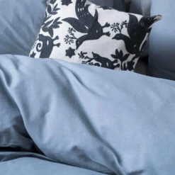 Dindi Home - Dekbedovertrek Plain Beauty - 260x220 Cm - Blauw -Knusse Nacht 1000098633 0103