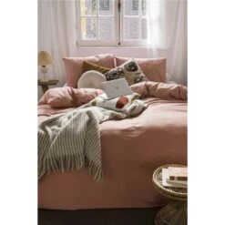 Dindi Home - Dekbedovertrek Plain Beauty - 260x220 Cm - Terra 8 Dindi Home - Dekbedovertrek Plain Beauty - 260x220 Cm - Terra -Knusse Nacht 1000098635 0102
