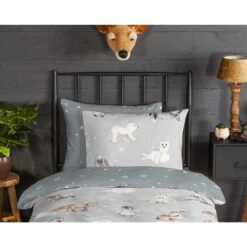 Good Morning Dekbedovertrek "Cira" - Grijs - (140x220 Cm) -Knusse Nacht 1000098867 0110