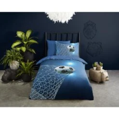 Pure Dekbedovertrek "Fans" - Blauw - (135x200 Cm) -Knusse Nacht 1000098879 0101