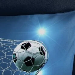 Pure Dekbedovertrek "Fans" - Blauw - (135x200 Cm) -Knusse Nacht 1000098879 0102