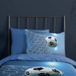 Pure Dekbedovertrek "Fans" - Blauw - (135x200 Cm) -Knusse Nacht 1000098879 0103