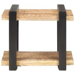 VidaXL Nachtkastje 50x40x40 Cm Ruw Mangohout -Knusse Nacht 106d511bff2246f6b72a60106afc6bba