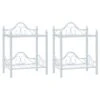 VidaXL Nachtkastjes 45x30,5x60 Cm Staal En Gehard Glas Wit 2 St