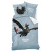Hoe Tem Je Een Draak Riders Dekbedovertrek - Eenpersoons - 140 X 200 Cm - Multi -Knusse Nacht 1140336920