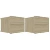 VidaXL Nachtkastjes 2 St 40x30x30 Cm Spaanplaat Sonoma Eikenkleurig -Knusse Nacht 1173233743