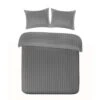 Papillon Dekbedovertrek Satijn Streep - 240x200/220 Cm - Grijs -Knusse Nacht 1173930963