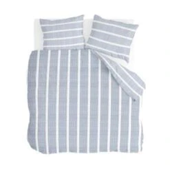 Walra - Dekbedovertrek Stripe Along - 240x220 Cm - Blauw