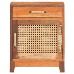 VidaXL Nachtkastje 40x30x50 Cm Massief Gerecycled Hout -Knusse Nacht 1182383867 0102