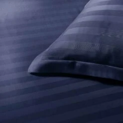 Papillon Dekbedovertrek Satijn Streep - 200x200/220 Cm - Blauw -Knusse Nacht 1188944406 0102