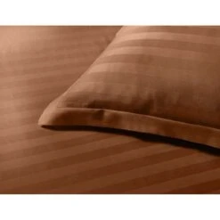 Papillon Dekbedovertrek Satijn Streep - 240x200/220 Cm - Bruin -Knusse Nacht 1193135635 0102