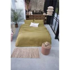 Walra - Dekbedovertrek Basic & Tough - 200x220 Cm - Honing Mosterd -Knusse Nacht 1198355313 0103