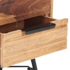 VidaXL Nachtkastje 40x30x50 Cm Massief Sheeshamhout -Knusse Nacht 1199207721 0103