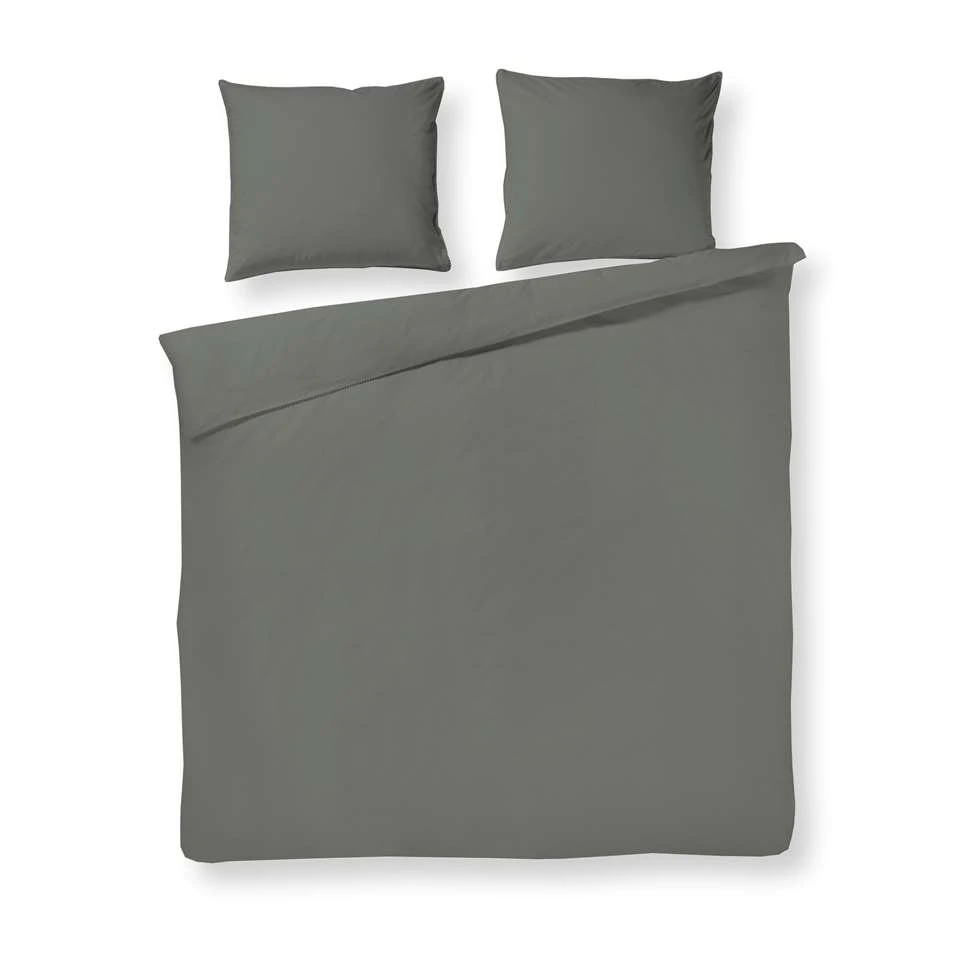 Papillon Dekbedovertrek Pom Pom - 200x200/220 Cm - Grijs 3 Papillon Dekbedovertrek Pom Pom - 200x200/220 Cm - Grijs