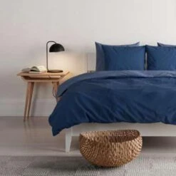 Mistral Home Dekbedovertrek 100% Gewassen Katoen Blauw 240x220 Cm -Knusse Nacht 1208896603 0101