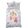 Peppa Pig Memphis Dekbedovertrek - Eenpersoons - 140 X 200 Cm - Multi -Knusse Nacht 1215061405