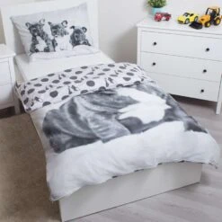 Animal Pictures Bulldog - Dekbedovertrek - Eenpersoons - 140 X 200 Cm - Multi -Knusse Nacht 1231218498 0102