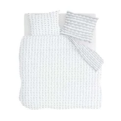 Walra - Dekbedovertrek More Dashes - 200x220 Cm - Wit / Grijs