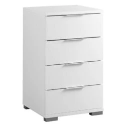 Nachtkastje Valencia - 4 Lades - Wit 5 Nachtkastje Valencia - 4 Lades - Wit -Knusse Nacht 12501170 0300