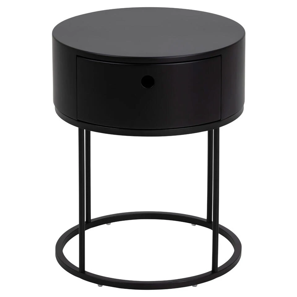 Nachtkastje Vinstra - Zwart - 51x40x40 Cm 3 Nachtkastje Vinstra - Zwart - 51x40x40 Cm