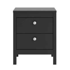 Nachtkastje Madeira - 2 Lades - Zwart -Knusse Nacht 12501541 0100