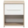 Nachtkastje Oslo - 1 Lade - Eikenkleur/wit -Knusse Nacht 12503010