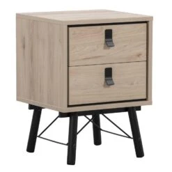 Nachtkastje Kansas - Eikenkleur - 44x40x60 Cm -Knusse Nacht 12503540 0300