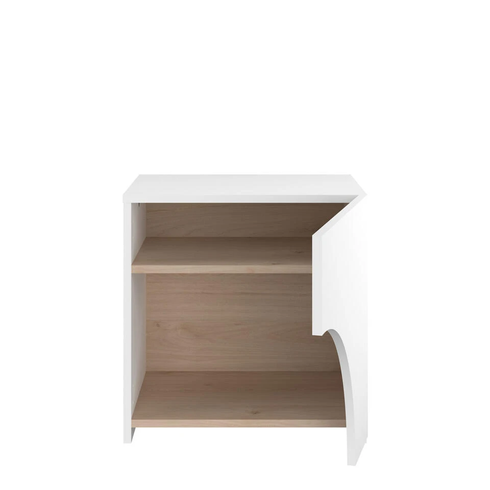 Nachtkastje Milou - Wit/eiken 4 Nachtkastje Milou - Wit/eiken - Afbeelding 2