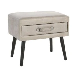 Beliani Nachtkast EUROSTAR - Beige Kunstleer