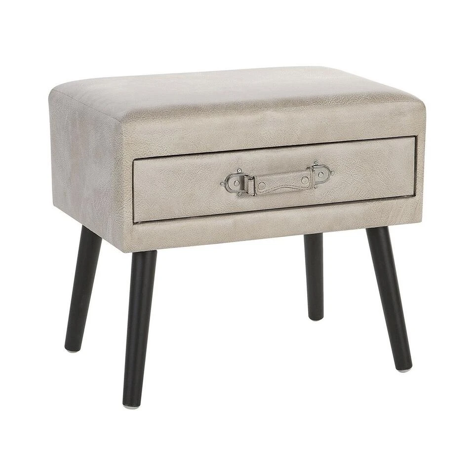 Beliani Nachtkast EUROSTAR - Beige Kunstleer 3 Beliani Nachtkast EUROSTAR - Beige Kunstleer