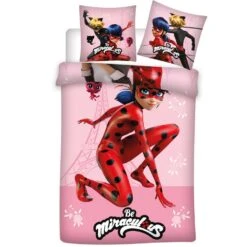 Miraculous Dekbedovertrek Duo - Eenpersoons - 140 X 200 Cm - Roze -Knusse Nacht 1286592448 0101