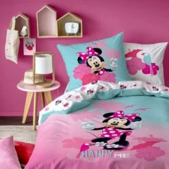 Disney Minnie Mouse Tropics - Dekbedovertrek-140x200cm -Knusse Nacht 1286747398 0101