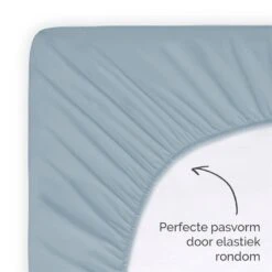 Byrklund - Hoeslaken Katoen - 140x200 Cm - Blauw -Knusse Nacht 1306535025 0103