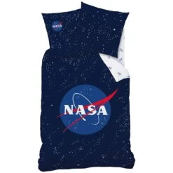 NASA Dekbedovertrek Stars - Eenpersoons - 140 X 200 Cm - Katoen -Knusse Nacht 1320806475 0102