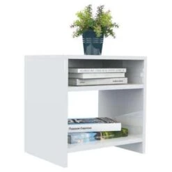 VidaXL Nachtkastje 40x30x40 Cm Bewerkt Hout Wit -Knusse Nacht 1330463015 0102