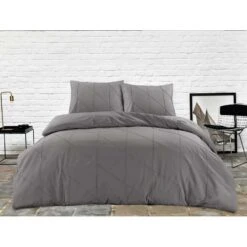 Papillon Dekbedovertrek Canberra - 200x200/220 Cm - Grijs -Knusse Nacht 1342249052 0101
