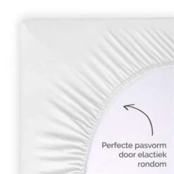Byrklund - Hoeslaken Jersey - 180x200 Cm - Wit -Knusse Nacht 1346441524 0103