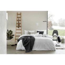 Walra - Dekbedovertrek Vintage Cotton - 200x220 Cm - Wit -Knusse Nacht 1369453039 0104