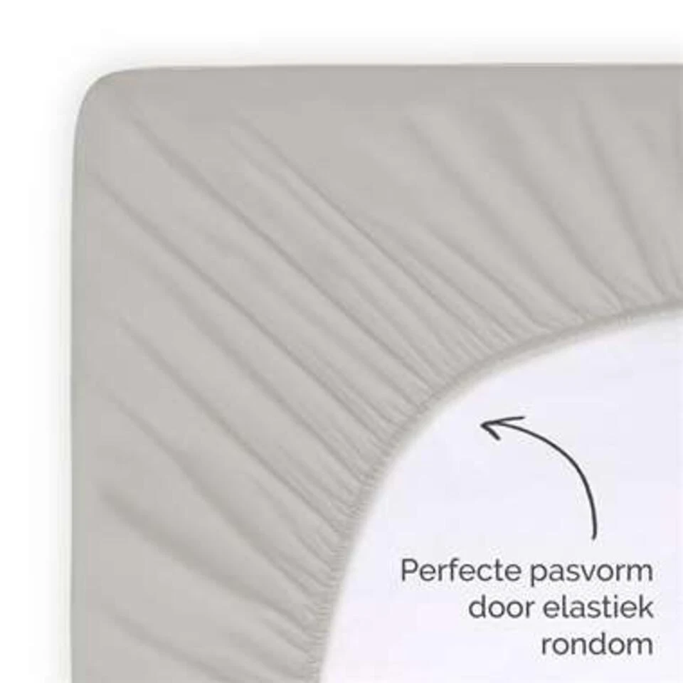 Byrklund - Hoeslaken Jersey - 160x200 Cm - Taupe 6 Byrklund - Hoeslaken Jersey - 160x200 Cm - Taupe - Afbeelding 4