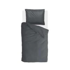 Walra - Dekbedovertrek Vintage Satin - 140x220 Cm - Antraciet