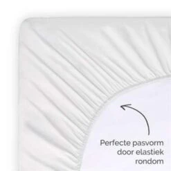 Byrklund - Hoeslaken Katoen - 180x200 Cm - Wit -Knusse Nacht 1441104541 0103