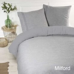Papillon Deluxe Milford Dekbedovertrek - 200x200/220 Cm - Grijs -Knusse Nacht 1450615959 0101