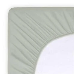 Byrklund - Hoeslaken Katoen - 140x200 Cm - Grijsgroen -Knusse Nacht 1482034840 0101