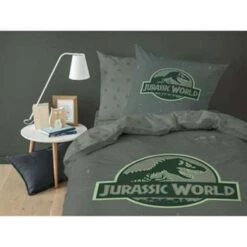 Jurassic World Logo - Dekbedovertrek-140x200cm -Knusse Nacht 1524678274 0102