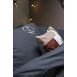 Dindi Home - Dekbedovertrek Plain Beauty - 240x220 Cm - Zwart -Knusse Nacht 1556665826 0101