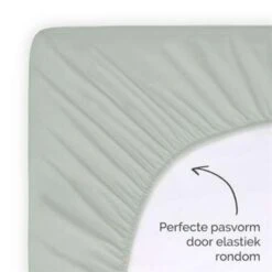 Byrklund - Hoeslaken Jersey - 90x220 Cm - Grijsgroen -Knusse Nacht 1564772926 0103