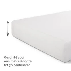 Byrklund - Hoeslaken Jersey - 160x200 Cm - Wit -Knusse Nacht 1573746414 0103