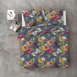 Byrklund - Dekbedovertrek Flowering Peonies - 200x220 Cm - Blauw -Knusse Nacht 1574830442 0102