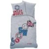 Smiley World Spirit Dekbedovertrek - Eenpersoons - 140 X 200 Cm - Grijs -Knusse Nacht 1621261583